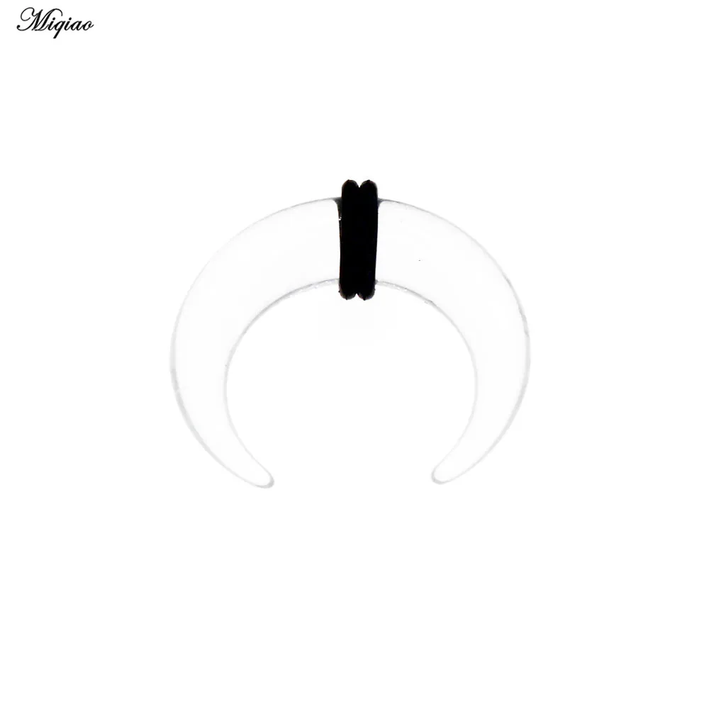 Miqiao 1pc Acrylic Nose Rings Buffalo Horn Ear Pincher Septum Rings Piercing for Woman Men Expander 1.6-10mm Piercing Jewelry