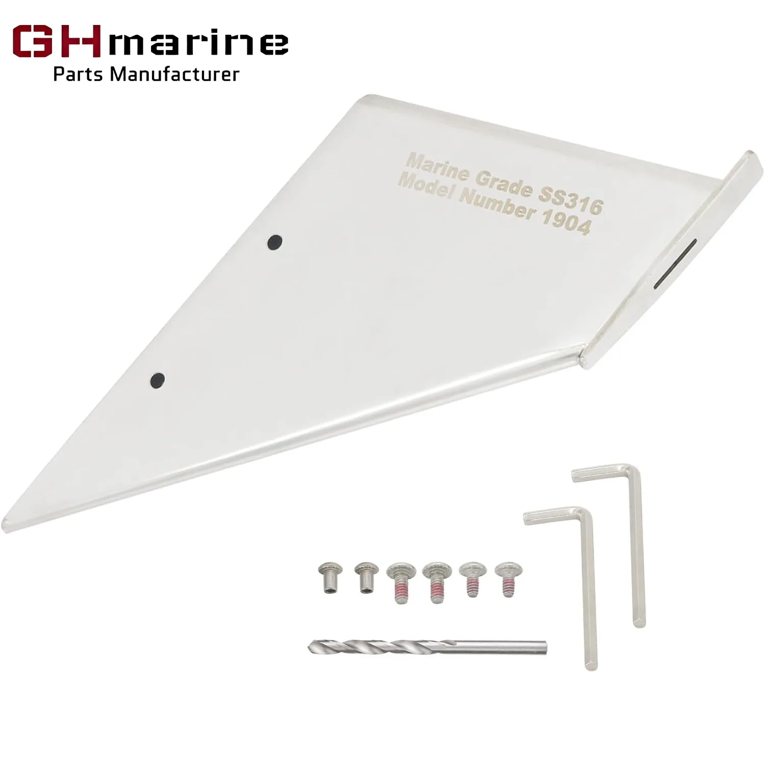 Skeg Guard 27061 Stainless Steel Skeg Cover Guard Protector Kit for Mercury Mariner 75-250 HP Outboard Motor