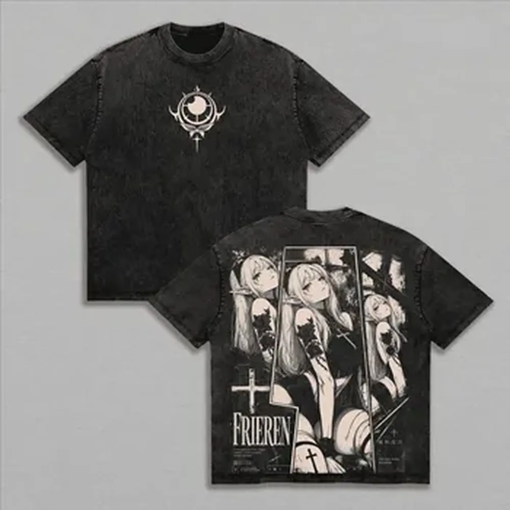 Camiseta de Moda Y2K con Estampado Vintage Lavado, Camiseta de Verano de Manga Corta Informal de Algodón, Ropa Urbana para Hombre