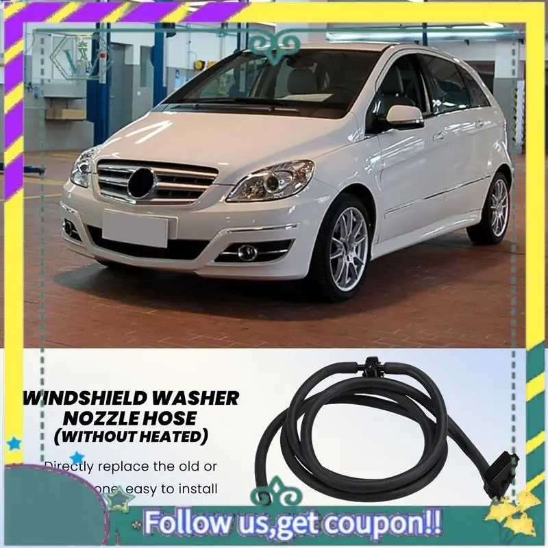 Upgraded A1698600492 Windshield Windscreen Washer Nozzle Jet Hose For Mercedes-Benz A W169 2004-12 B W245 2005-11 No Heated