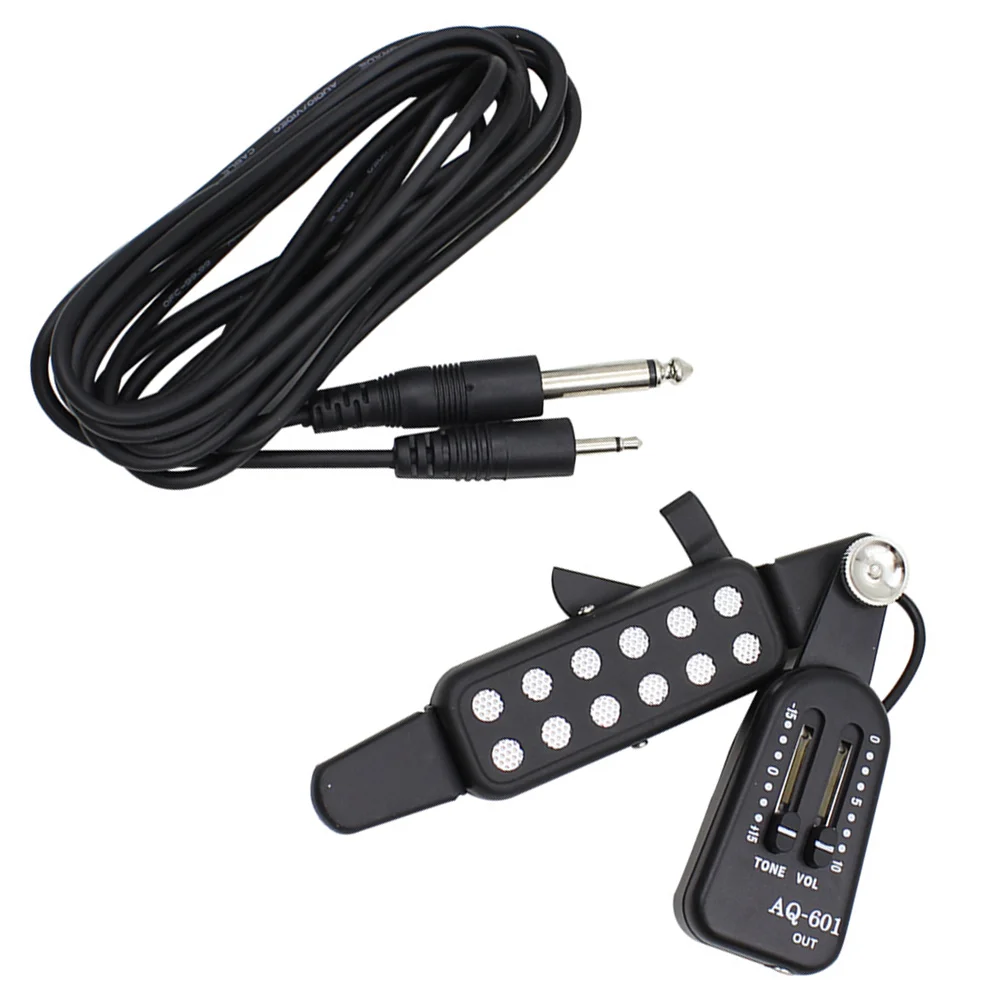 

Sound Hole Acoustic Guitar Pickup with Cable Steel String Compatible Transducer Amplifying Portable Music Instrument Accessories