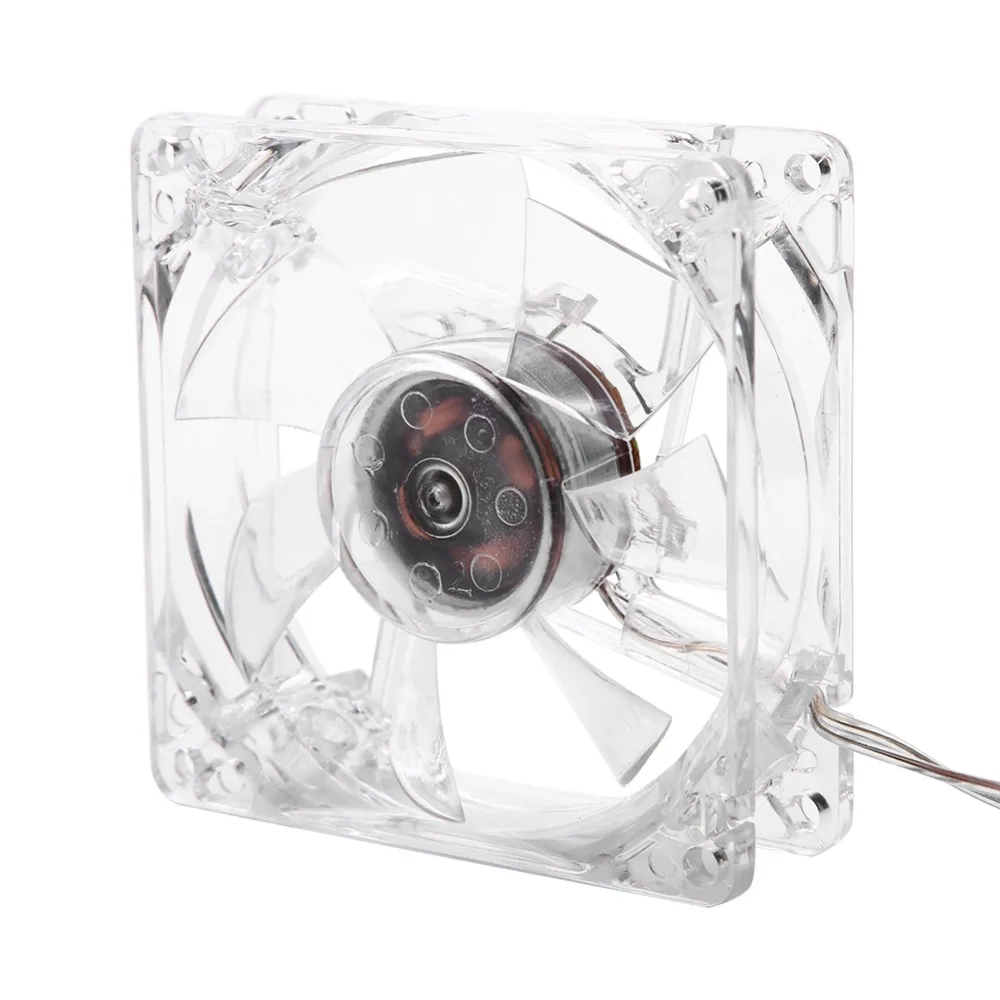 High Airflow 8cm Size USB Cooling Fan Colorful Light 5V Power CPU Cooling Fan LED Light Transparent Cooling Fan Gaming PC