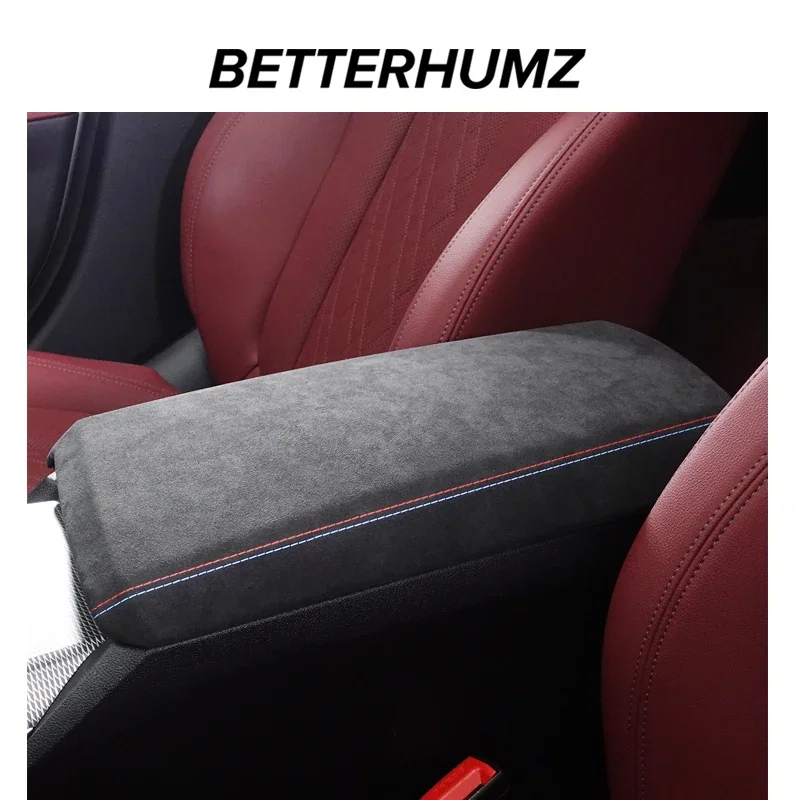 For BMW G20 G23 G42 G28 I4 I3 3 4 Series Made of Alcantara Car Armrest Box Panle Trim Cover Stickers M Performance Accessories