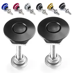 Universal Car Front Bumper Hood Pin Aluminum Push Button Billet Quick Release Racing Engine Bonnet Lock Latch Clip Body Kit