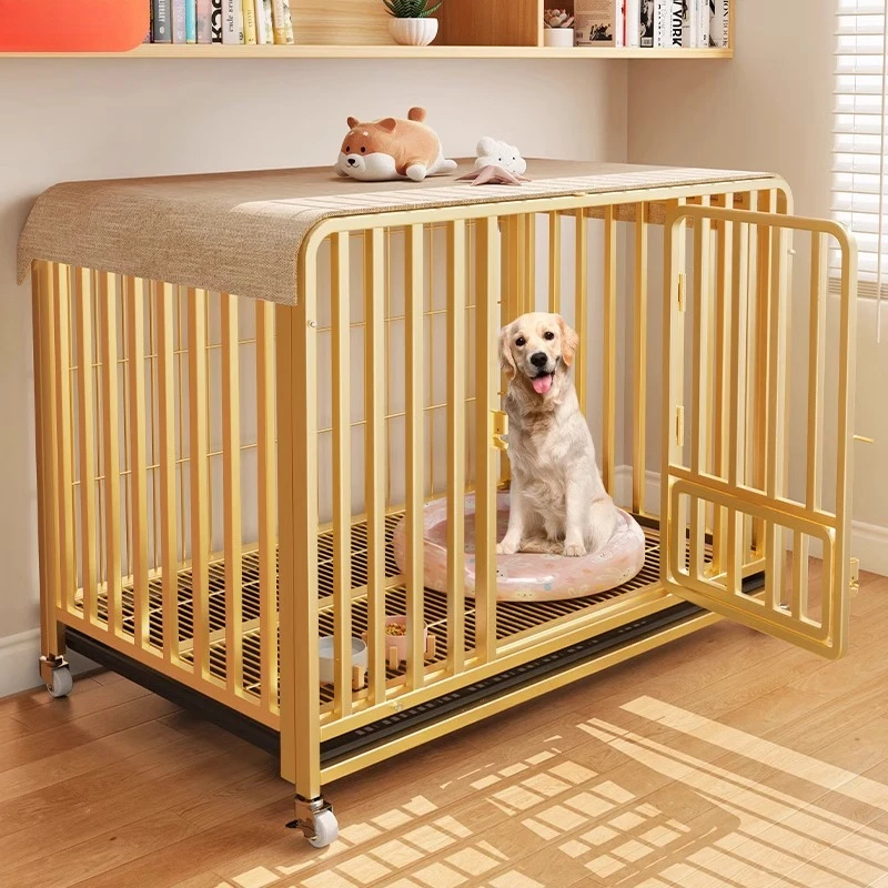 

Dog Cage Medium Large Indoor with Toilet Side Herding Small Pet Cage Dog Labrador Golden Retriever