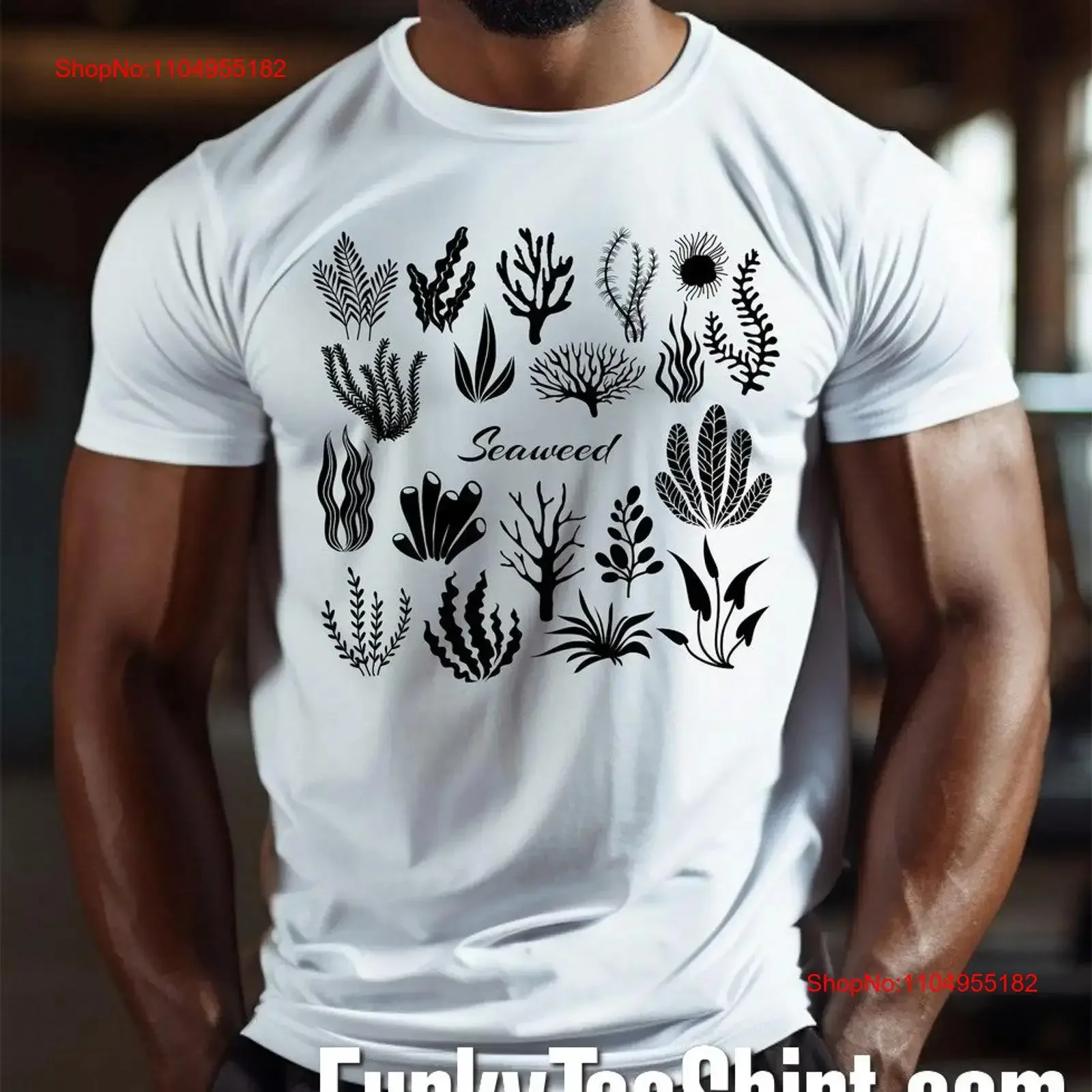 Camiseta de algas marinas, plantas, algas, Kelp, lechuga marina, espirulina, pez marino, Orca, aguamarina, océano, playa, agua salada, Vintage