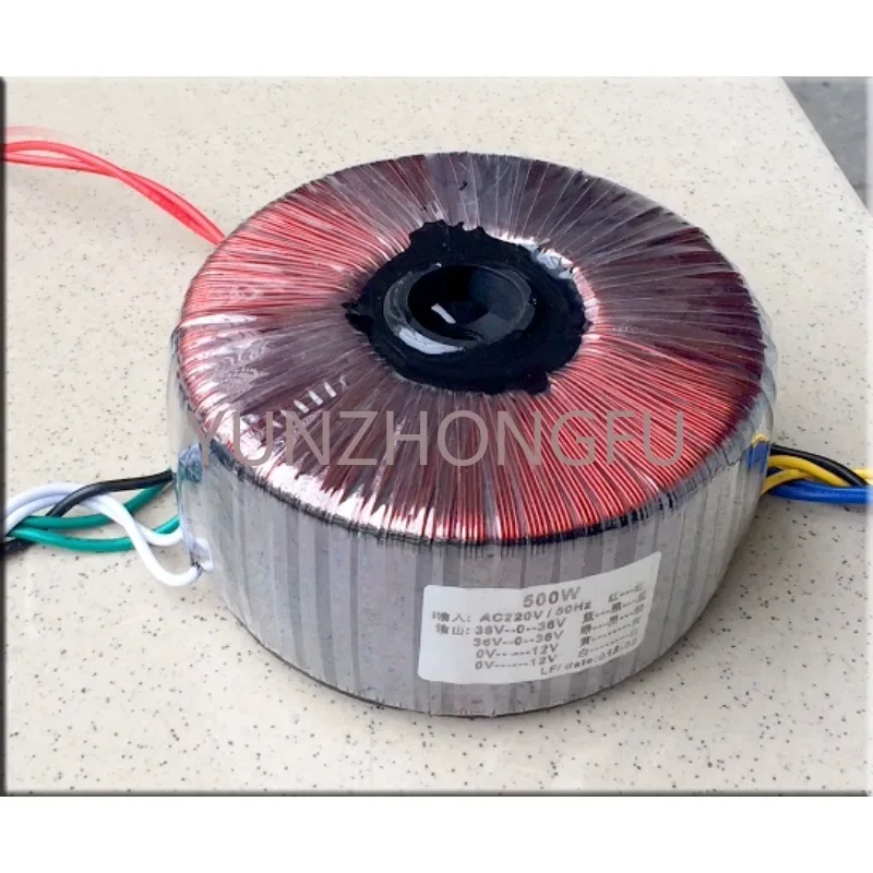 

500W Toroidal Transformer Output Two Sets of Three Lines 36V Two Sets of 12V Secondary 10 Lines Output