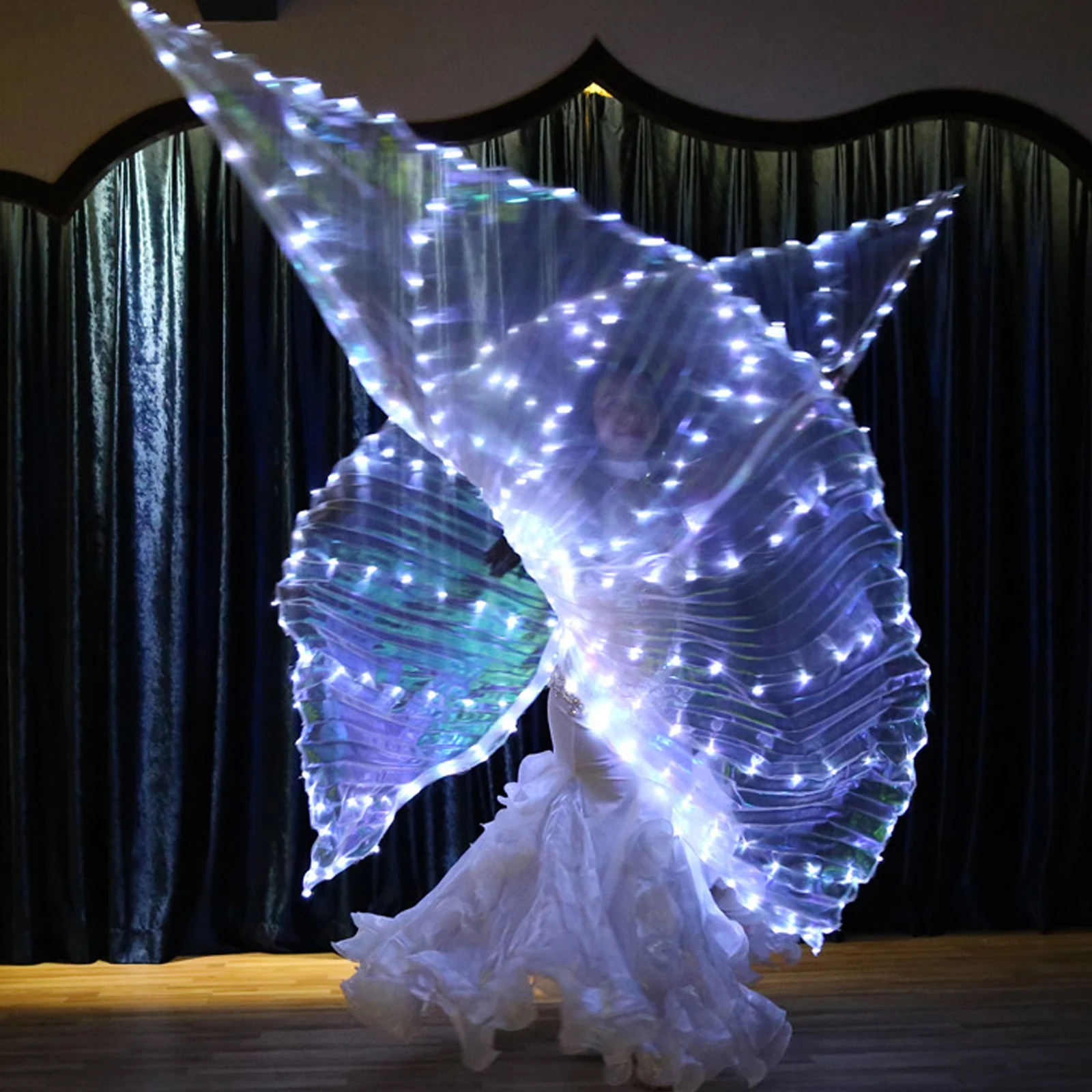 Isis Wings Colorful LED Butterfly Wings with Telescopic Pole Belly Dance Show Costumes Used For Carnival Party Carnival Stage