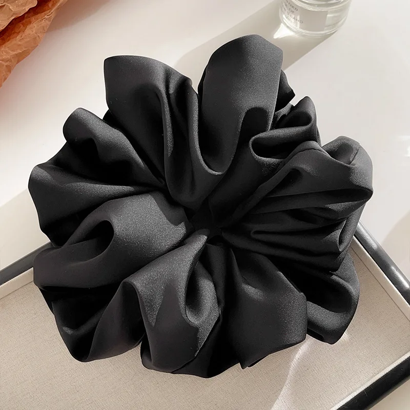 1 stuks extra grote kunstzijde pluizig, hoge elasticiteit, zacht en zijdeachtig, luxe casual comfortabele mode scrunchie voor dames