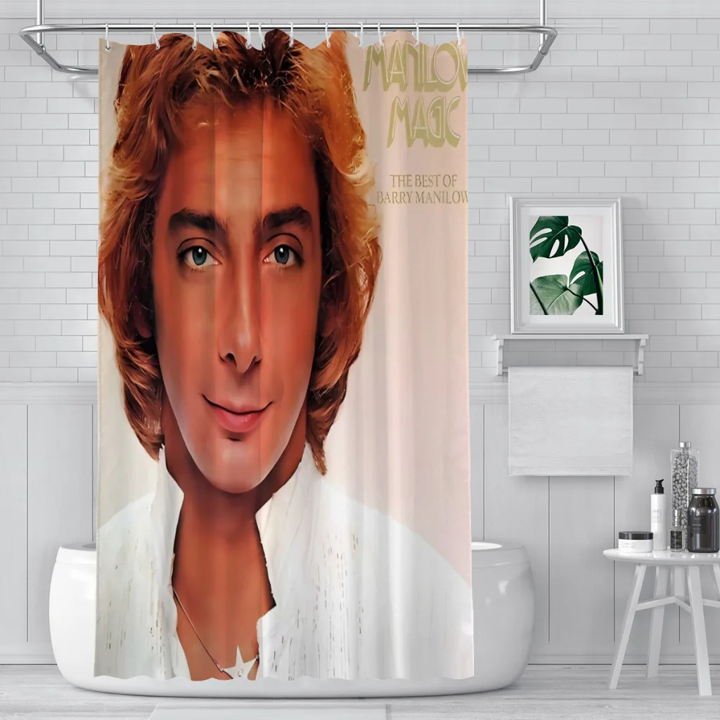 Popular Musician Barry Manilow Shower Curtain for Bathroom  Aesthetic Room Decoration