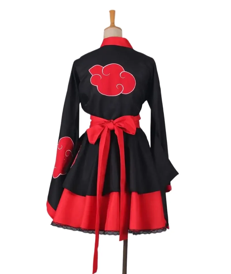 Anime Shippuden Sex Reversion Kimono Lolita Dress Akatsuki Cosplay Costume Women Female Japan Style Dresses