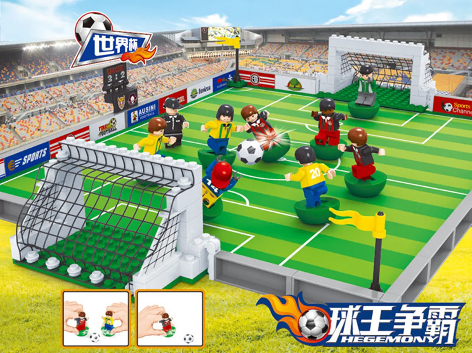 Table Football Game World Football Match Building Blocks Board Intellectual Competitive Soccer Games Match Toys Children Gifts