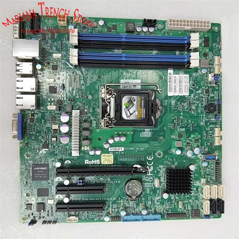 

X10SLM-F для материнской платы Supermicro LGA1150 E3-1200 v3/v4 4-го поколения. Core i3 DDR3 4 USB 3,0 (1 Type-A 2 + 1 с разъемом)