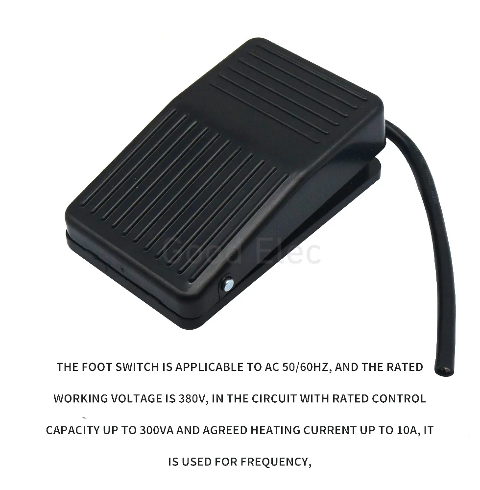 1PCS FS-1 18cm Foot switch Foot shoe switch Since the reset pedal switch controller molded case AC 220V 10A 1 NO 1 NC