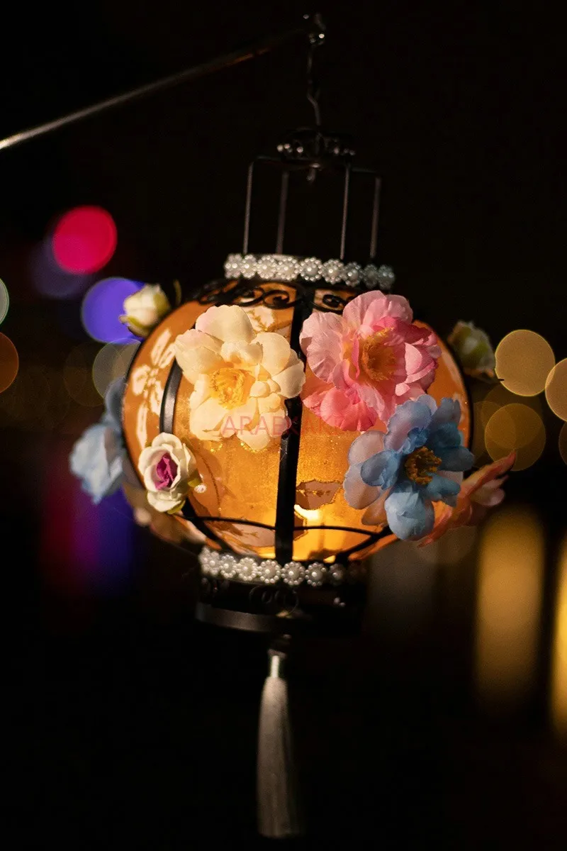 Mid-Autumn Festival Lantern Spring Festival Chinese style retro style palace lantern flower portable lantern