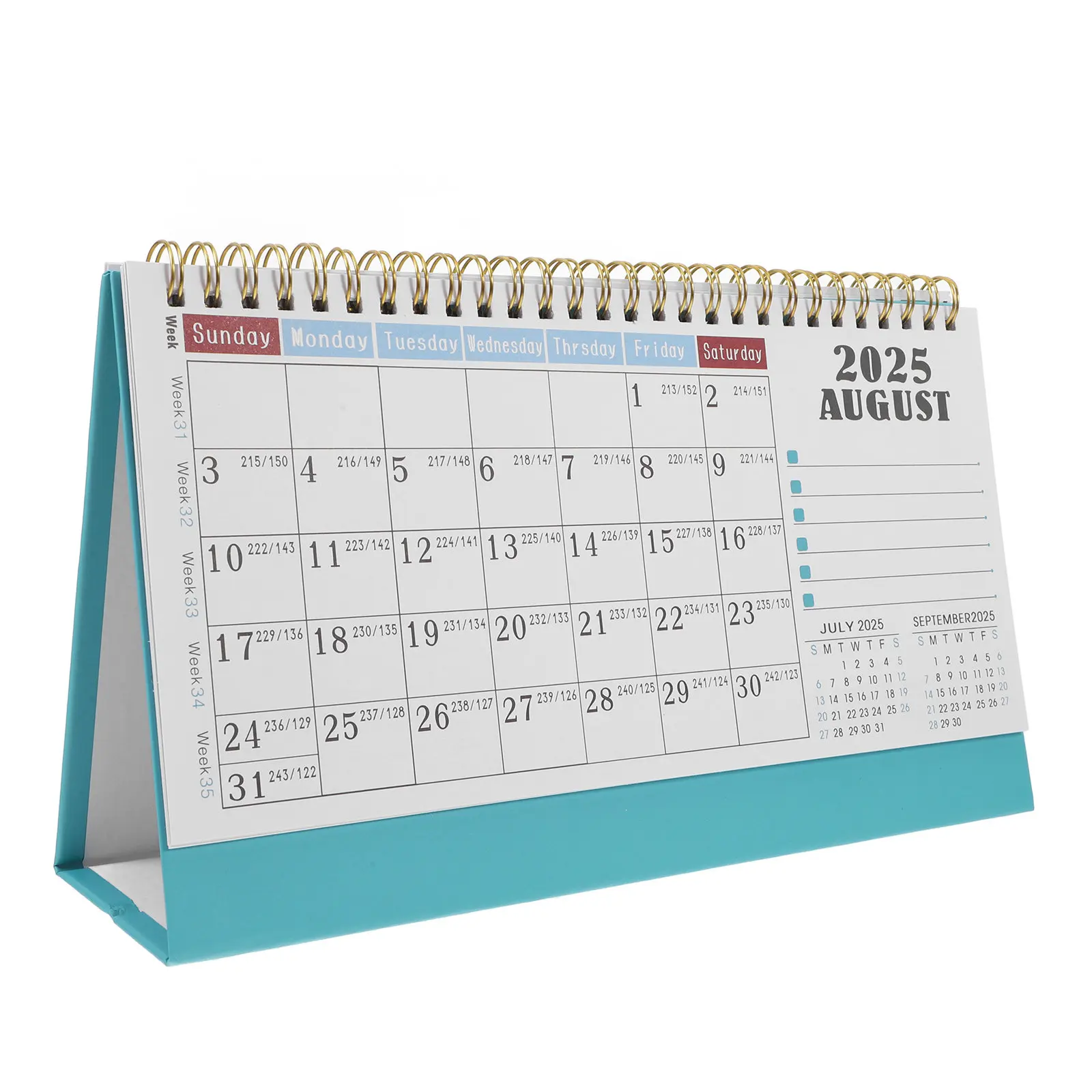 

Desk Calendar Standing Flip Calendar for Office Desk Decor Small Monthly Planner with Holiday Markings English Layout Space