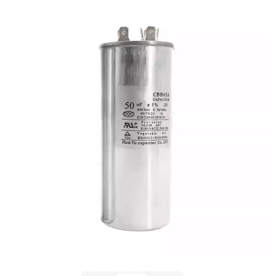 Novo Capacitor de Motor para Refrigerador e Freezer CBB65A Não Polarizado 35UF 45UF 55UF 70UF 25UF 30UF 40UF 50UF 60UF AC 450V 5% Branco