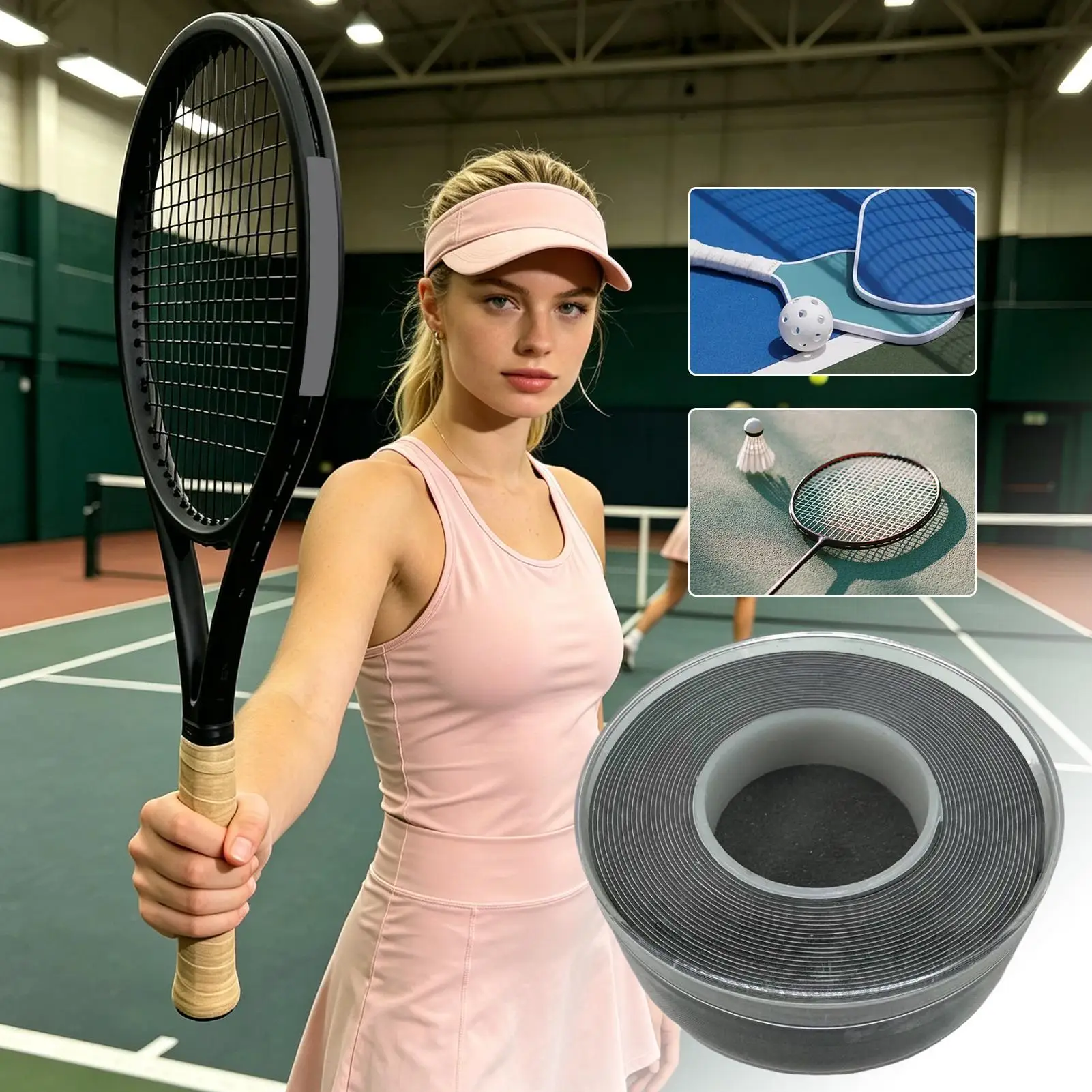 

Pickleball Paddle Weight Tape Cuttable Thin Tungsten Adhesive Squash Racket Weighted Tape For Golfers Players Golf Club
