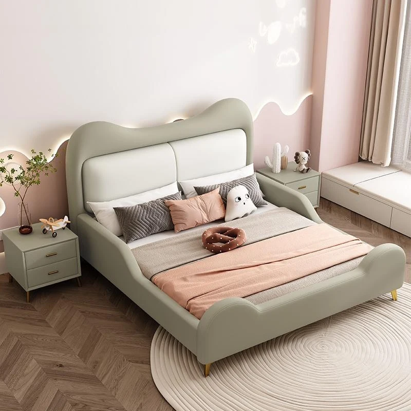 Queen Size Children Beds Sleeping Guardrail Storage Space Castle Bed Kids Frame Bedroom Letto Una Piazza E Mezzo Home Furniture