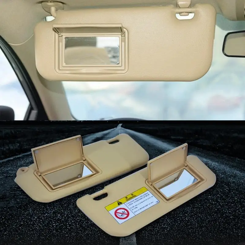 Q9QD Car Front Left / Right Sun Visor Panel Sunvisor with Makeup Mirror Replacement