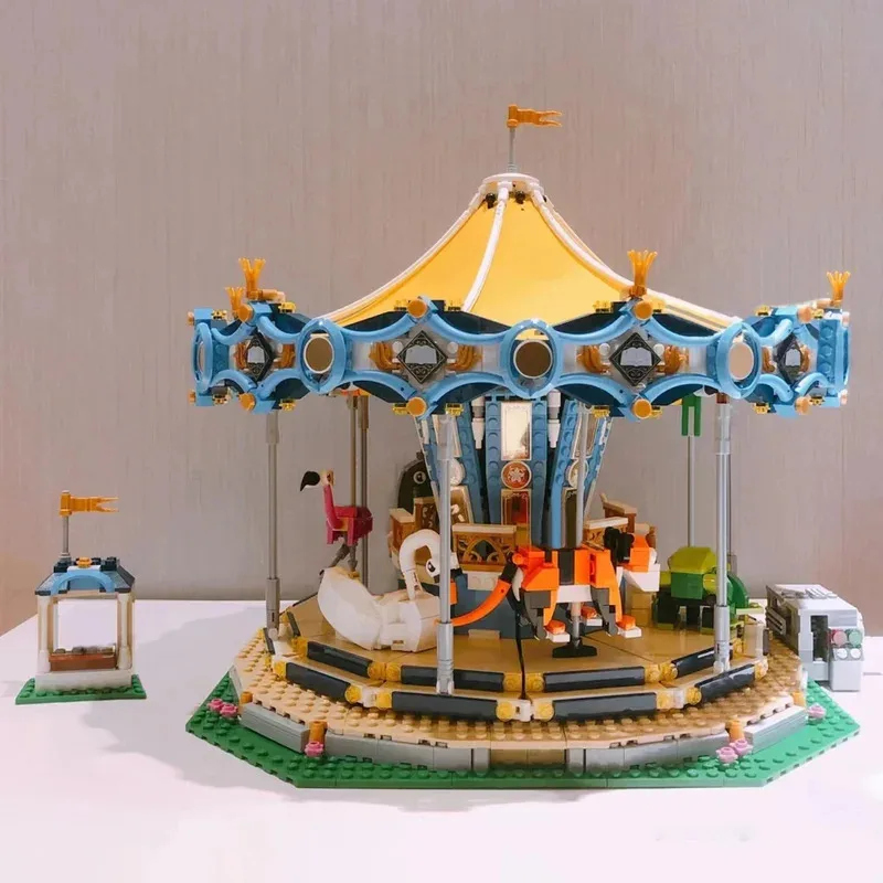 2705 Stück Kinderspielplatz großes Karussell Bausteinmodell Puzzlespielzeug geeignet für Kindergeburtstag und Weihnachten