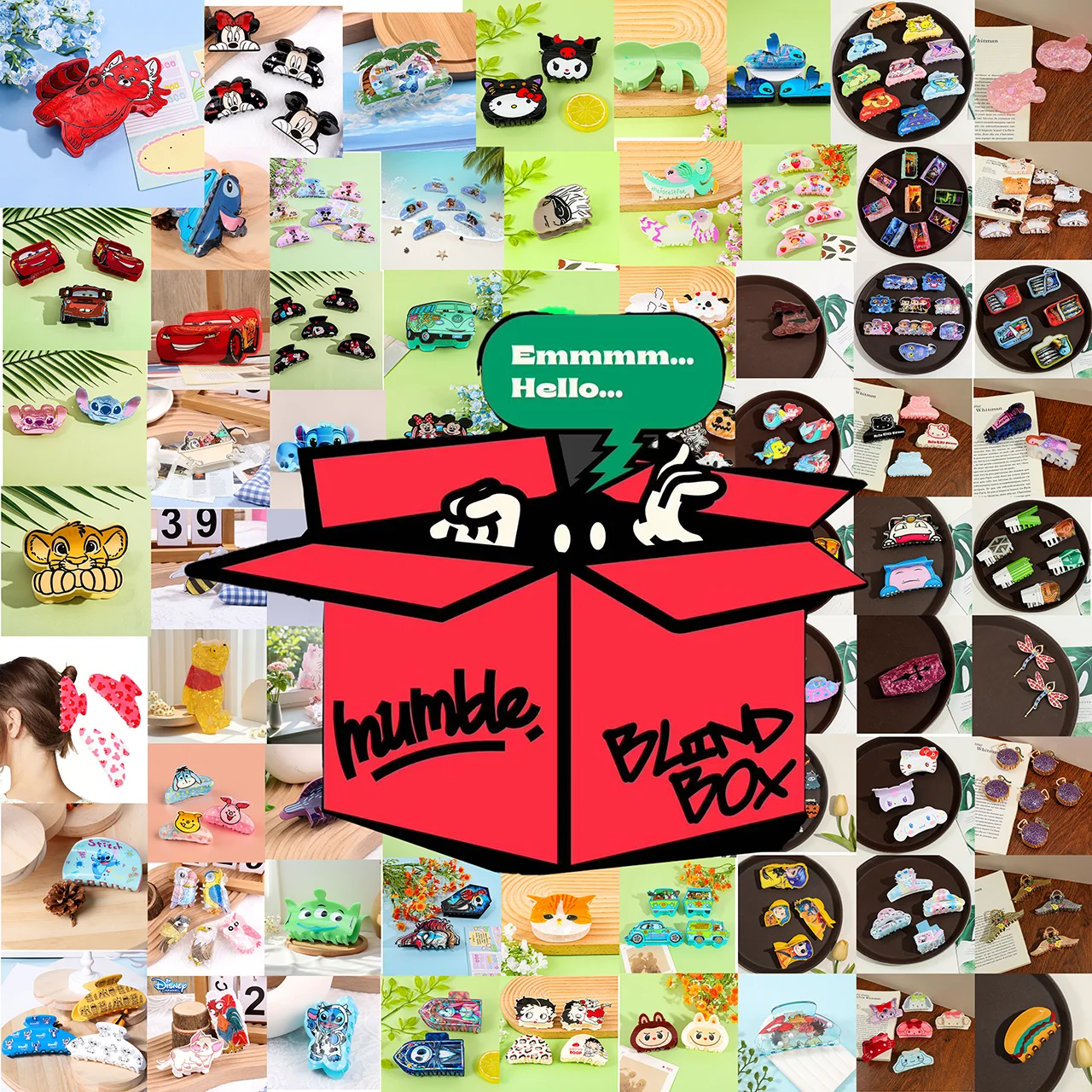 20 piezas adorables y bonitas horquillas con caja ciega sorpresa para uso diario, práctico tocado decorativo para fijación del cabello