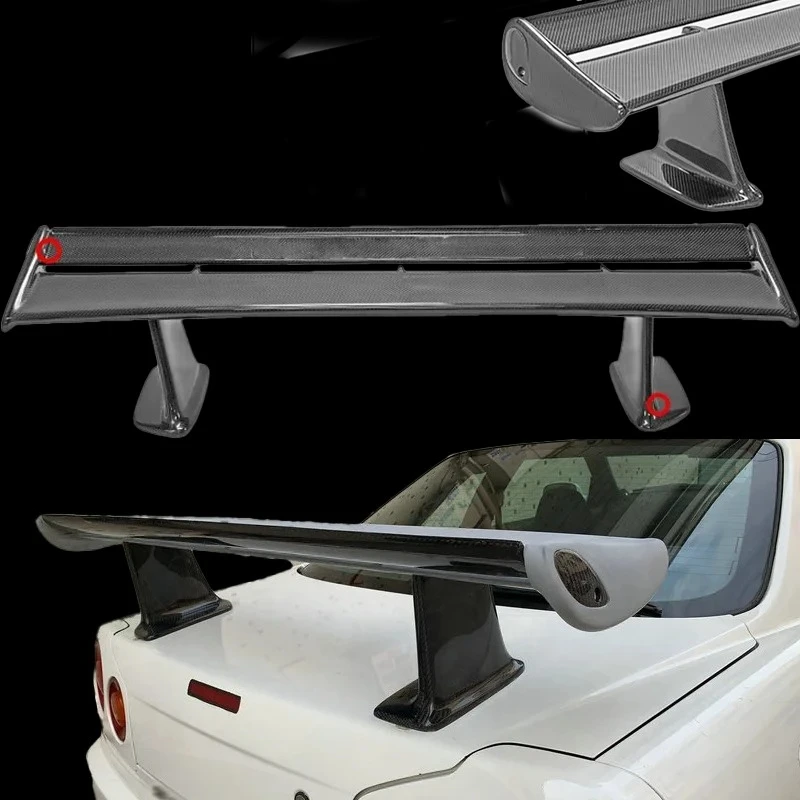 

Подходит для NISSAN SKYLINE R34 GTR OEM-спойлер с высокой ножкой спойлера JUN, высококачественное углеродное волокно