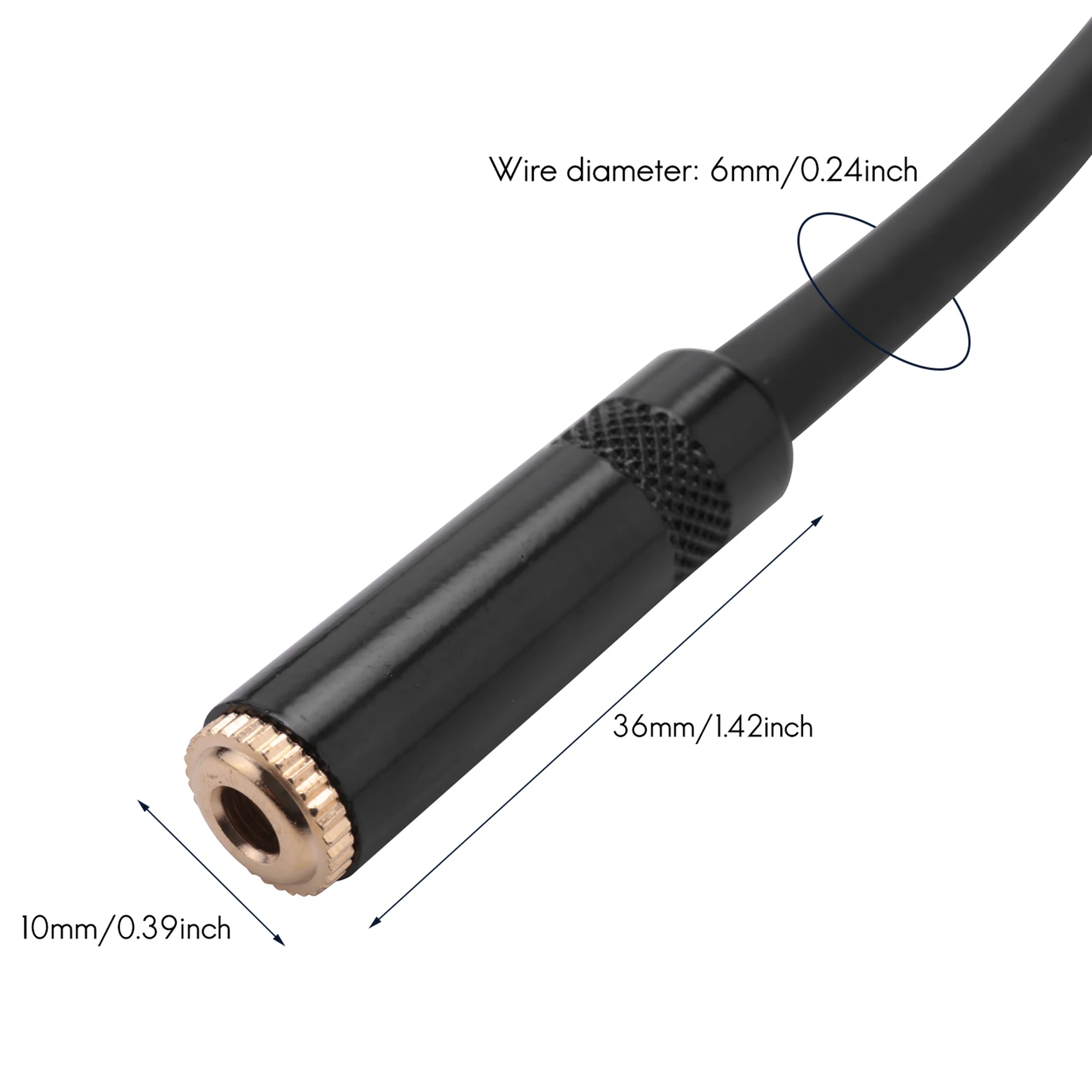 AU49_Buchse Stereo Audio Adapter Mikrofonkabel