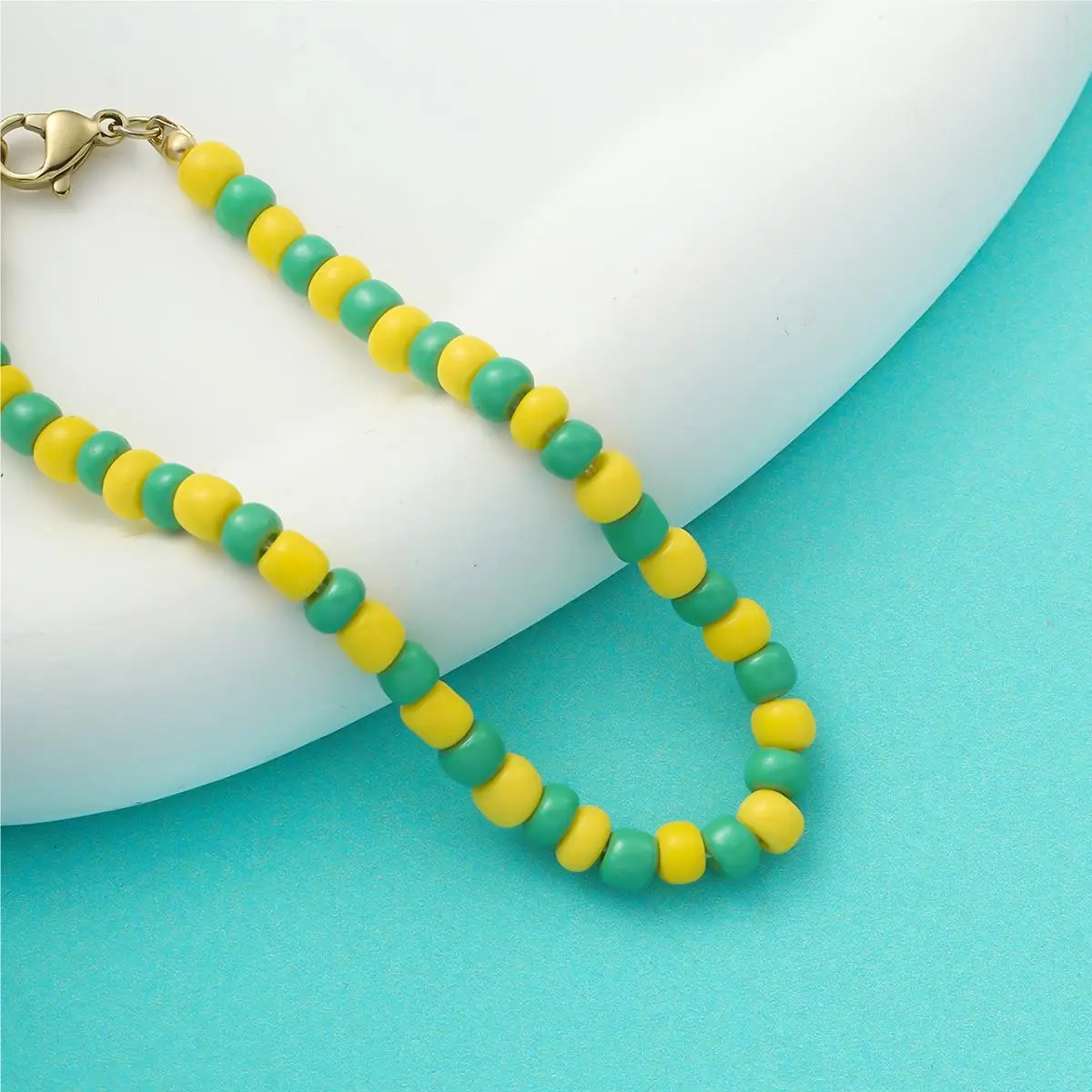 G&D Turnish Orula Beads Amulet Yellow and Green Bohemia Plastic Lucky Bracelet for Women/Men Jewelry Party Gift Drop Shipping