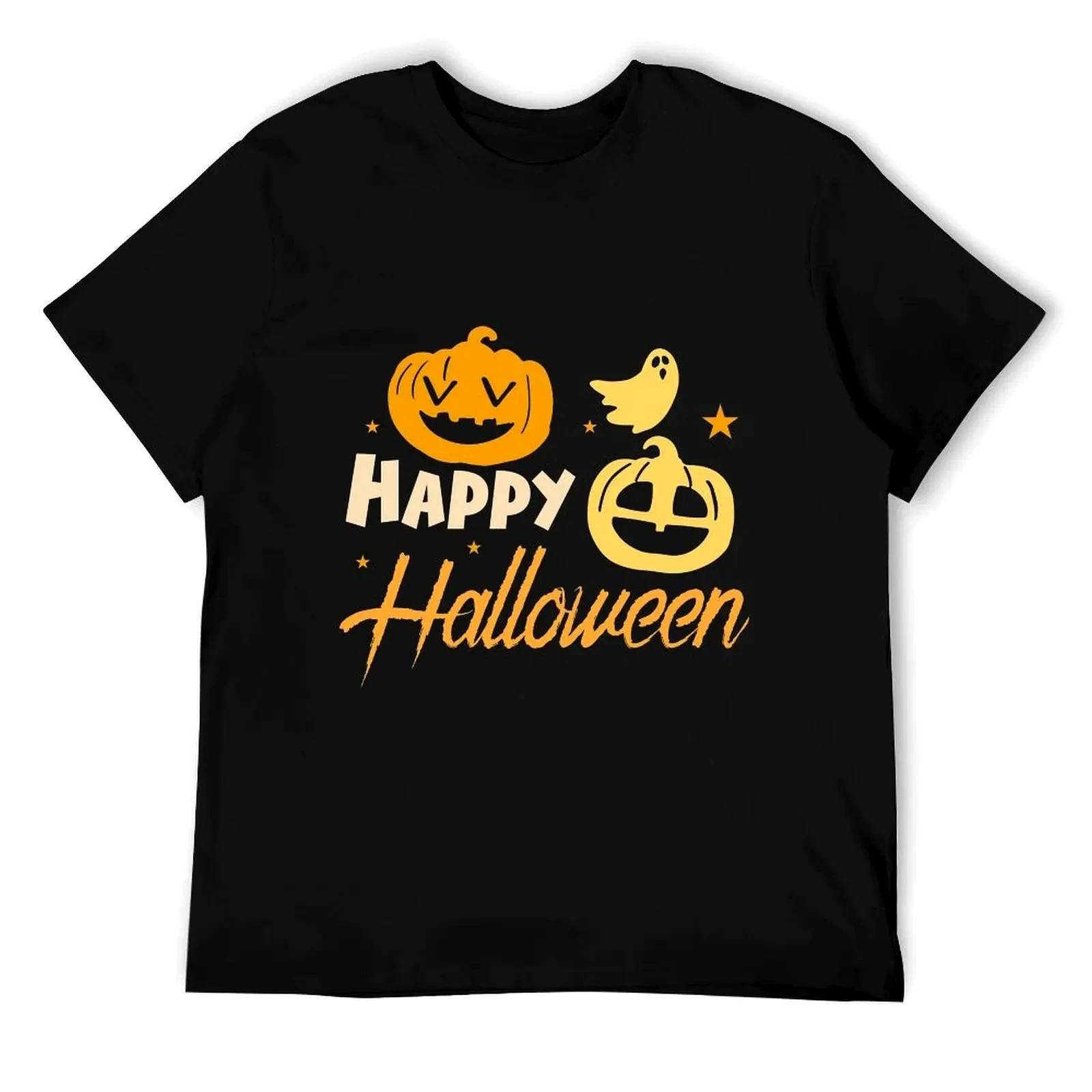 Halloween Pumpkin Ghost Graphic T-Shirt Cute Jack O Lantern Print Women Tee Funny Spooky Season Short Sleeve Y2k Oversized Tops