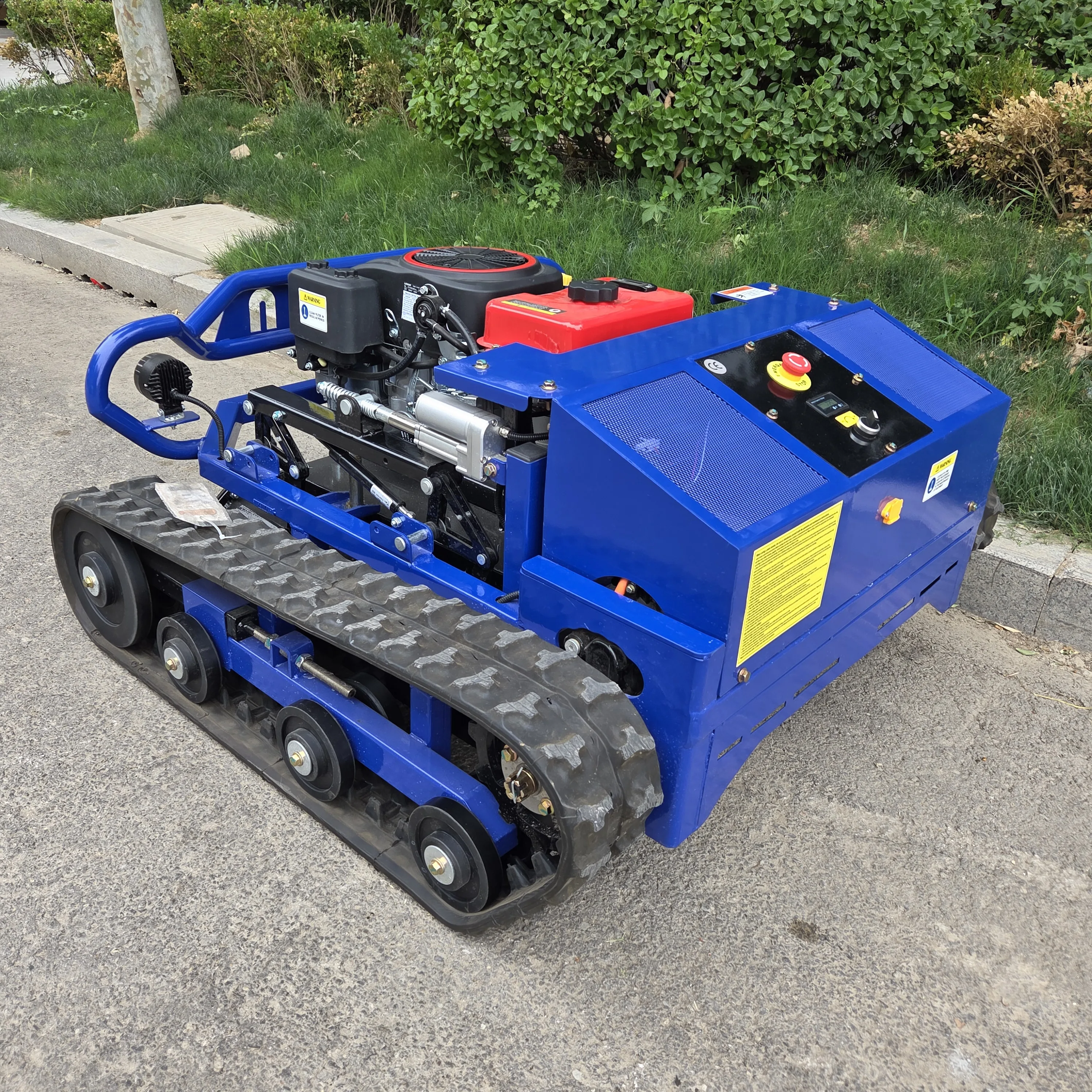 人気商品 ZNW-800 リモコン芝刈り機：履帯式設計、低価格、耐久性のある構造、LEDライト＆カスタマイズ可能なエンジン