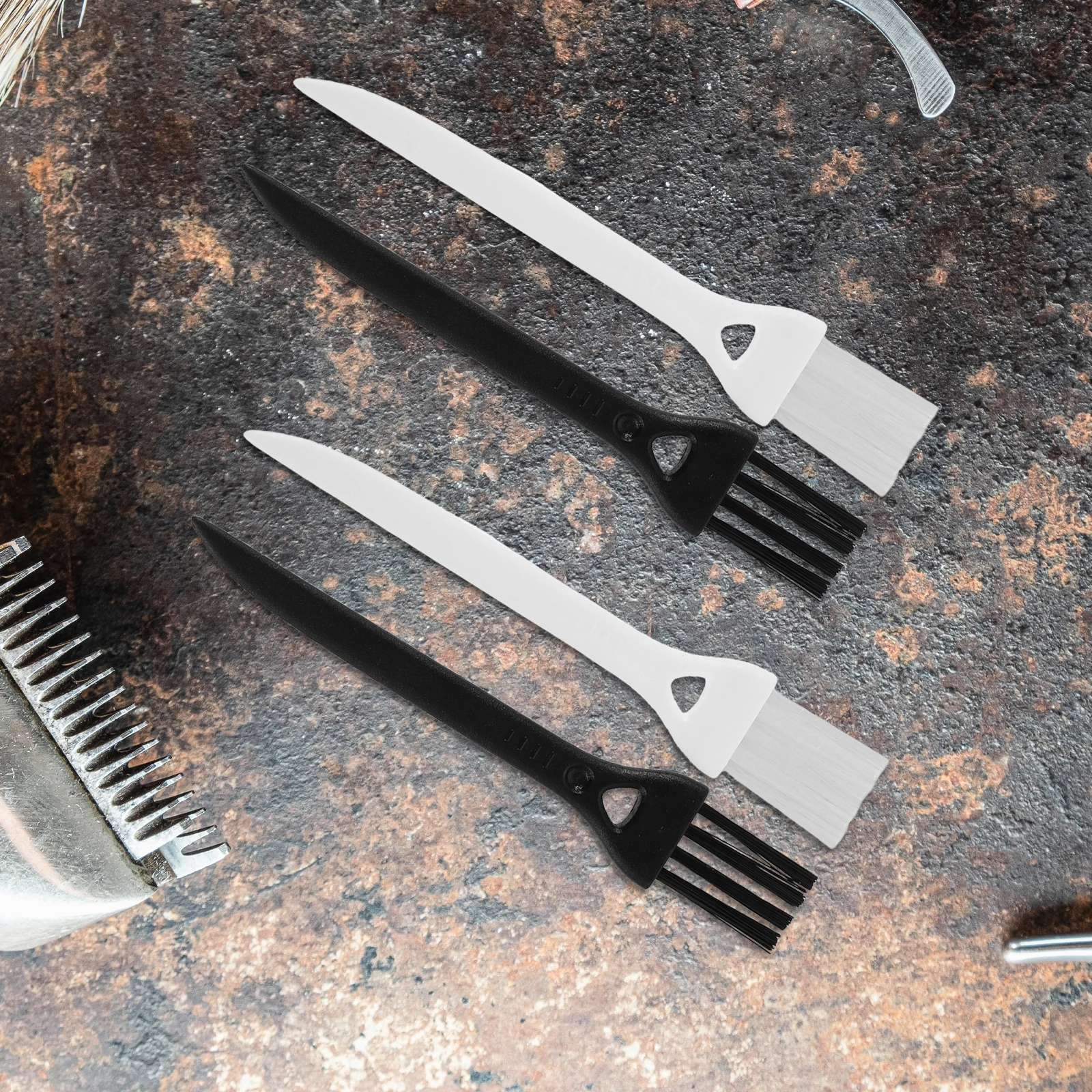 

10pcs Cleaning Brush for Razor Shaving Hair Clipper Multifunctional Crevice Groove Detail Soft Bristles Portable Set