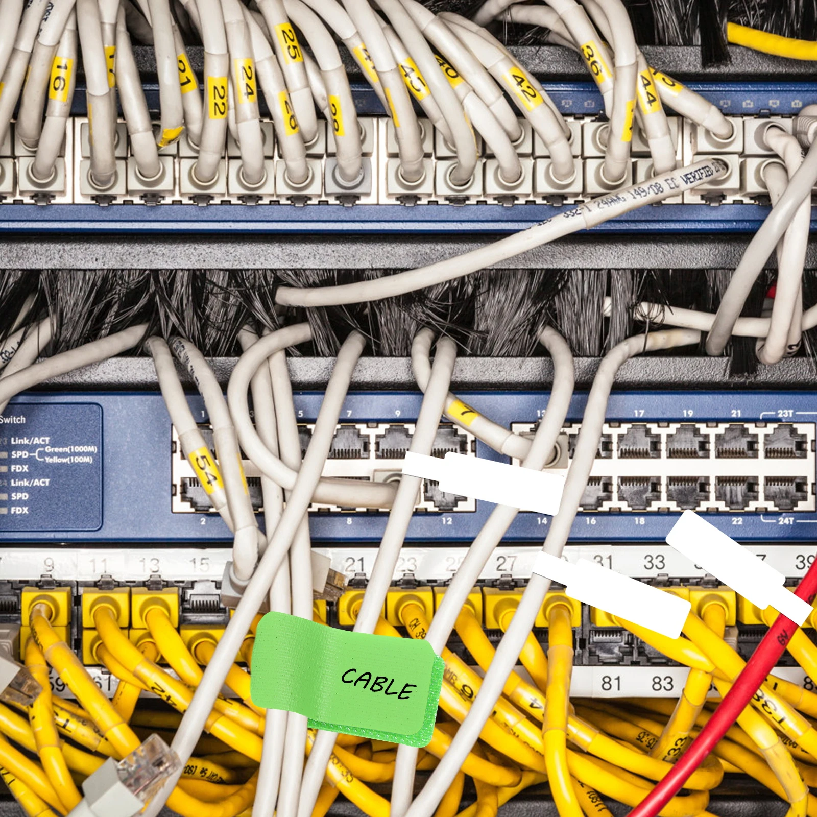 

24pcs Cable Ties 9x2cm Colored Reusable Labels for Cords Data Lines Tags Home Office Storage Organization Wire Straps