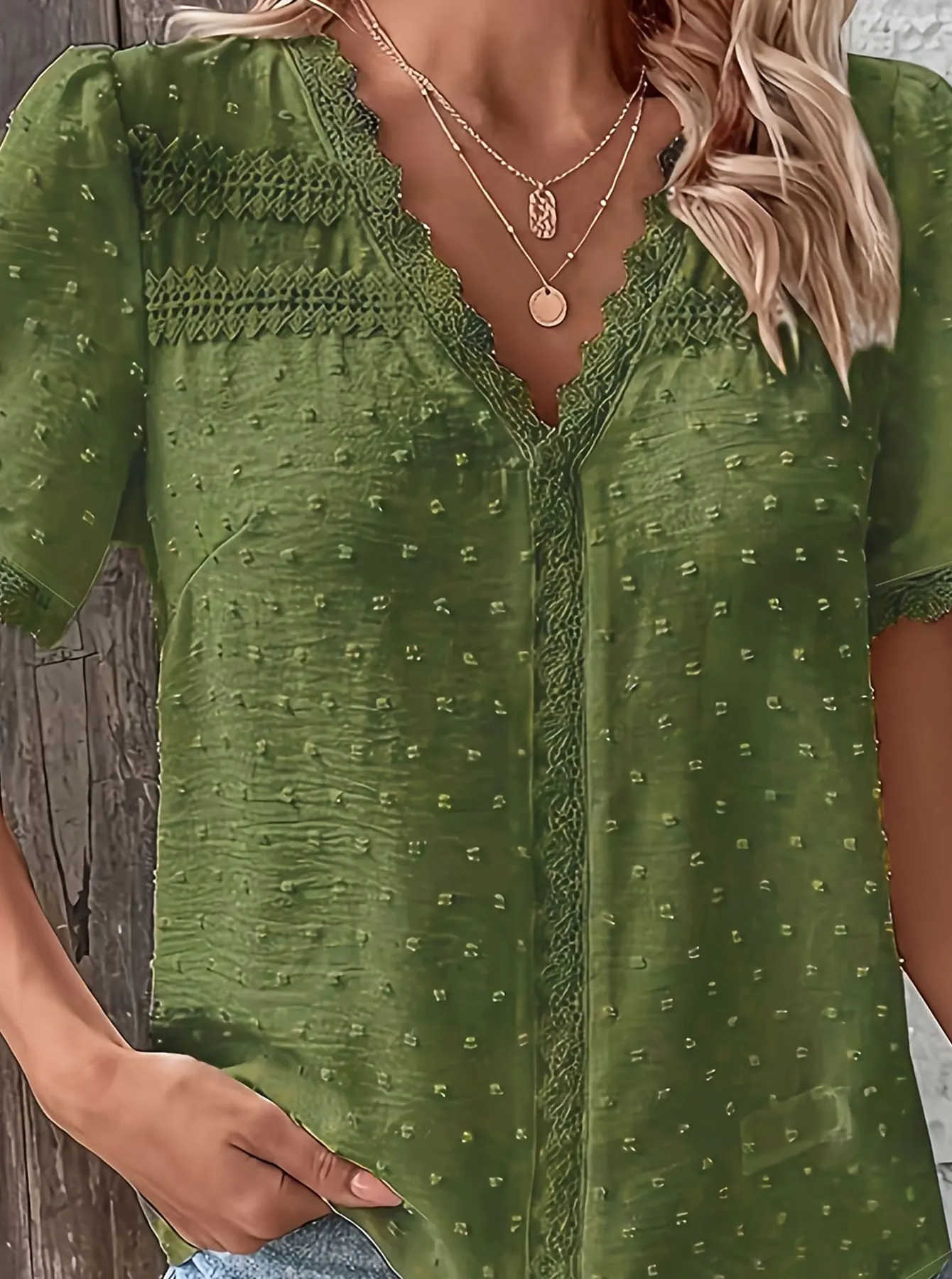 オリーブグリーン レディース プラスサイズ シャツ 夏 シック エレガント シャツ カジュアル レディース おしゃれ シャツ オリーブグリーン
