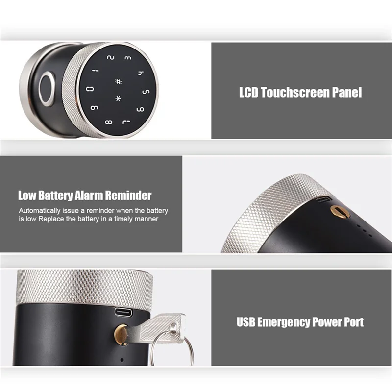 

5-In-1 TUYA Smart Door Lock With Keypad+Bluetooth+IC Card For Home Apartment Hotel Office