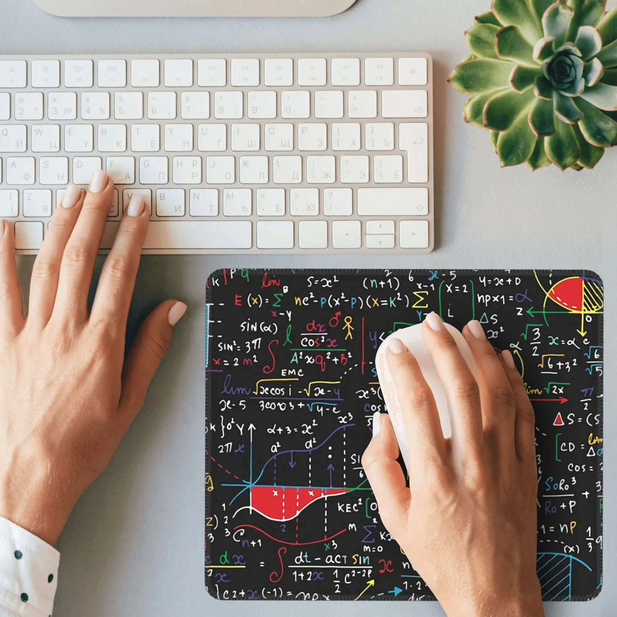 Alas Mouse Dunia Matematika Yang Menakjubkan Alas Mouse Keyboard Komputer Alas Meja Laptop PC Gamer Alas Meja Aksesori Kantor