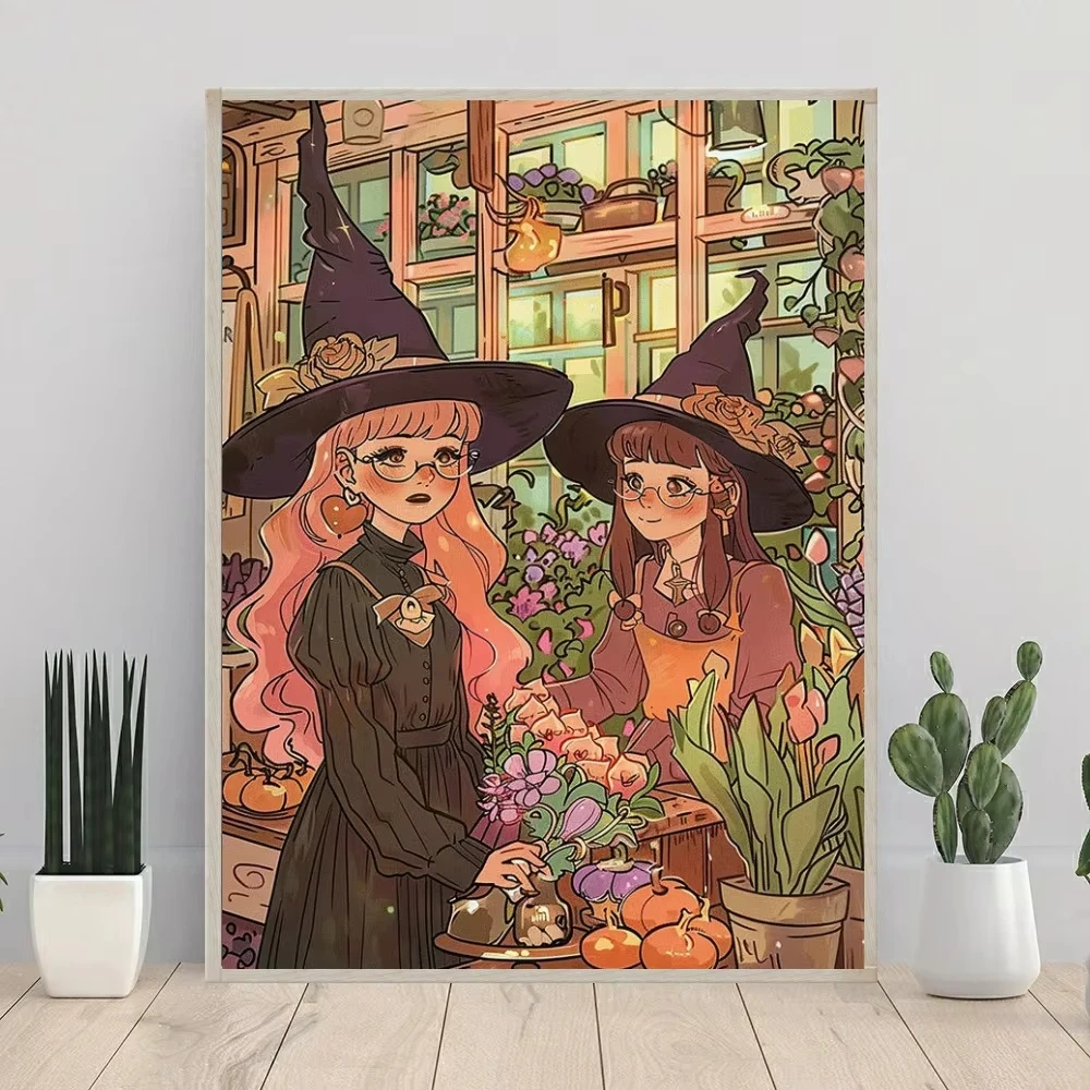 Pastorale Blumenmädchen-Diamantmalerei – Farbenfrohe Landschaft, vollflächig mit runden und quadratischen Strasssteinen, DIY 5D Mosaik-Bastelset für Heimdekoration