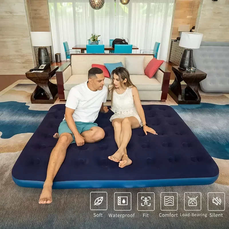Recommended Products 48 Holes Queen Size Air Mattress Strong Support Comfortable Soft PVC Flocking Hospital Grade Bedroom