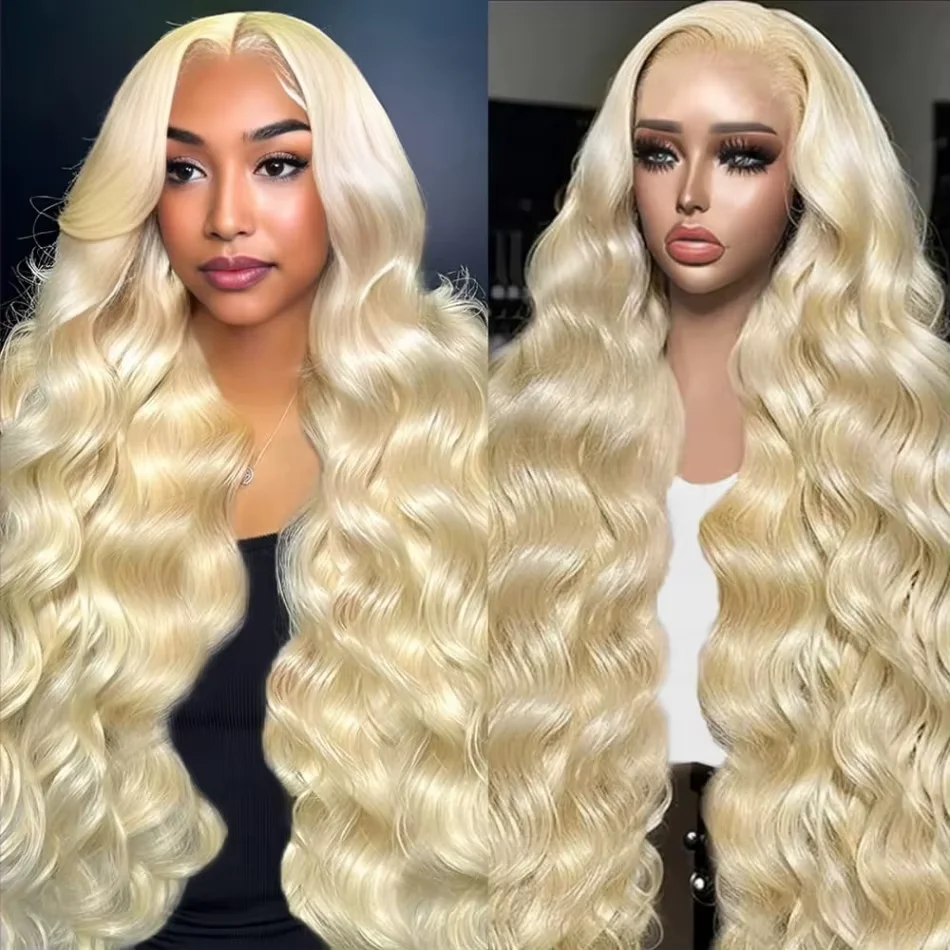 

613 Blonde Human Hair Wigs Body Wave 13X6 Hd Lace Frontal Wig 100% Human Hair 250 Density Brazilian Hair For Black Women 30 Inch