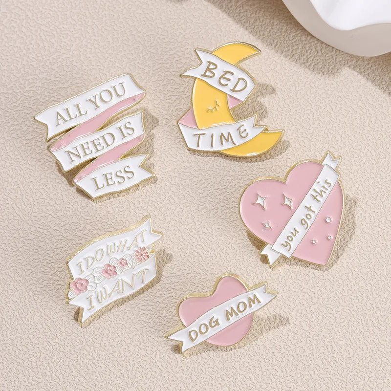 I DO WHAT I WANT Enamel Pins Custom All You Need Is Less Floral Slogan Brooches Lapel Badges Funny Jewelry Gift for Kids Friends