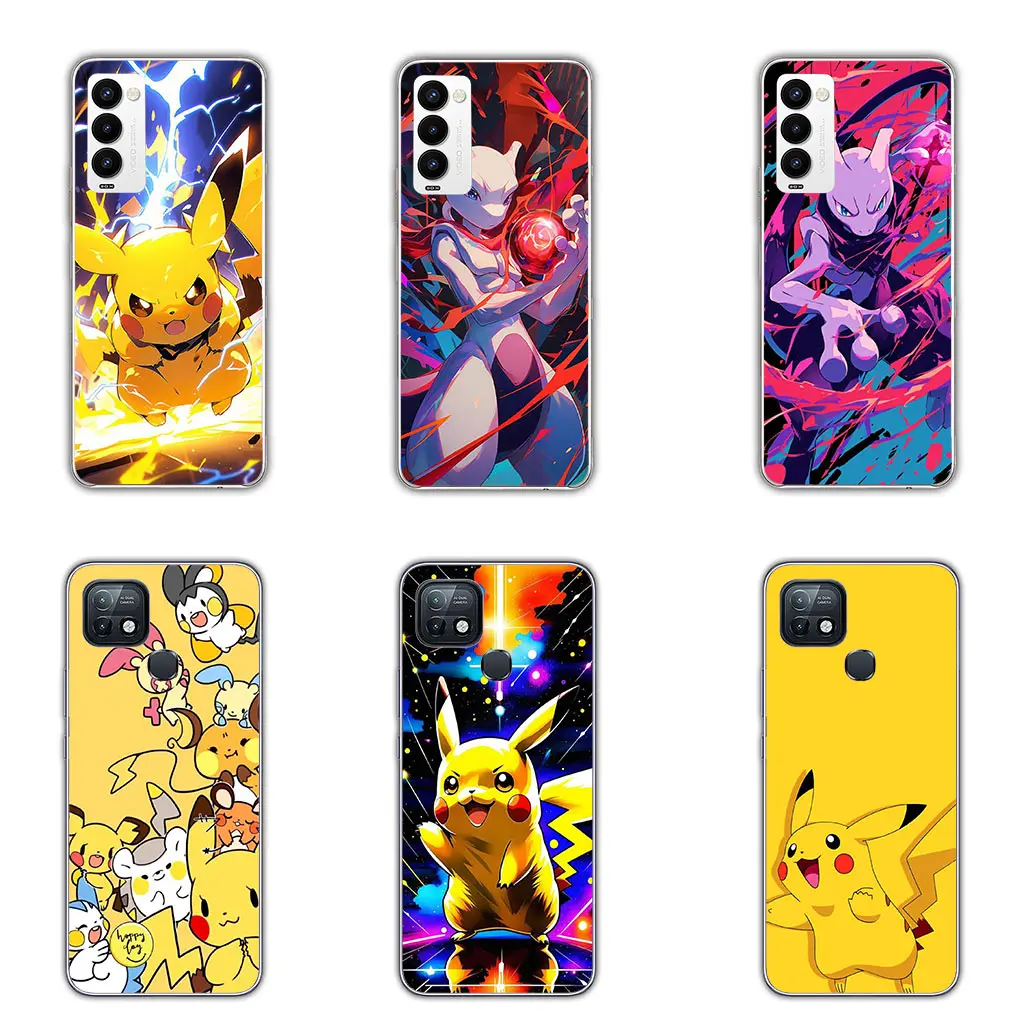 Mewtwo P-Pokemons Mew P-Pikachus Case for Motorola Moto Edge 40 50 Pro 30 Ultra neo 20 Lite One Fusion G85 E22 E40 E30 E22I