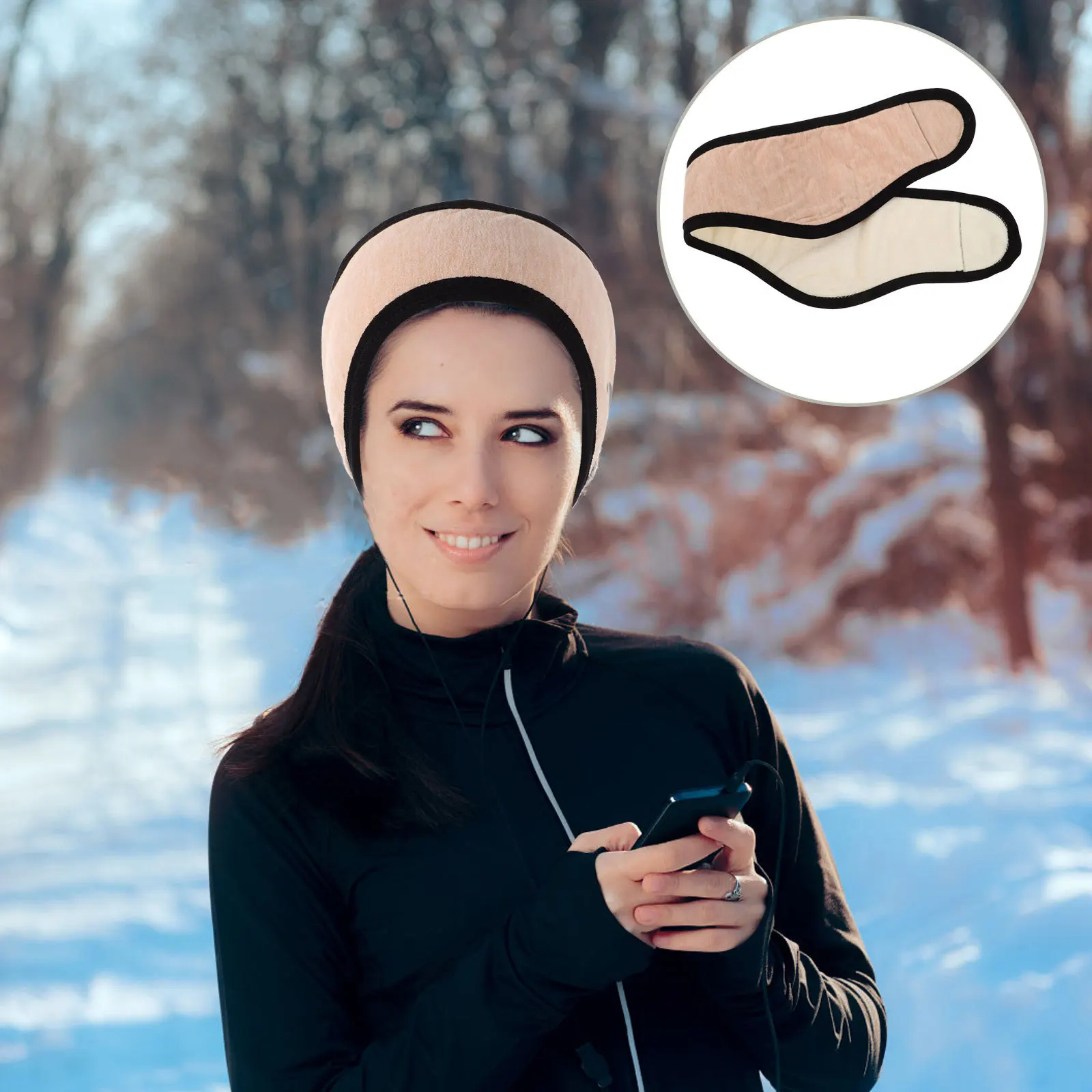 يفشل أذن النوم المانعة للضوضاء، مبطنة دافئة قابلة للتعديل لدراسة النوم والأنشطة الشتوية الخارجية وعازلة للصوت ومريحة #1