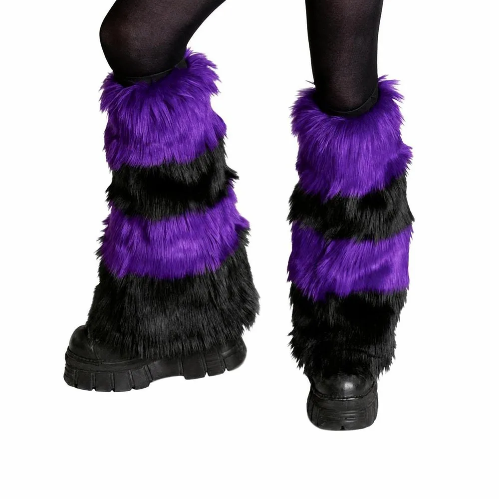 Faux Fur Faux Fur Leg Warmers Soft and Fluffy Elastic Openings Fuzzy Boot Covers Warm Comfortable Fluffy Leg Warmers Winter Wear