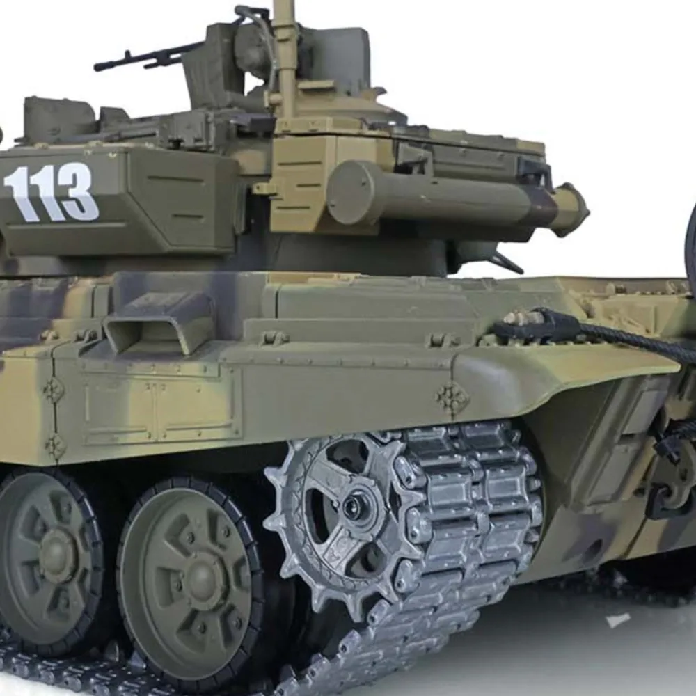 2.4G Henglong 1/16 7.0 Russia T90 RC Tank 3938 Metal Tracks BBs Shoot Armored Battle Vehicle Toys TH17849-SMT7