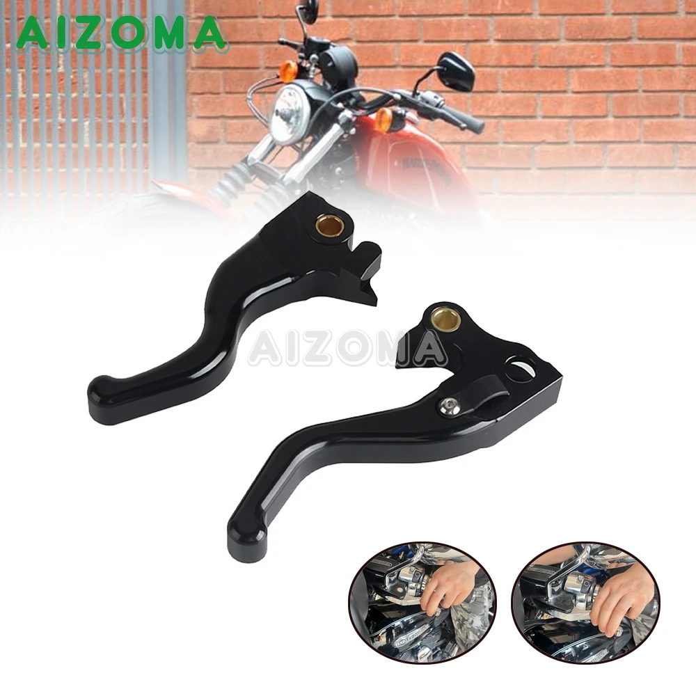 Alavancas de embreagem e freio dianteiro para motocicleta, 2/3 dedos, para harley sportster xl xr 1200 883 50 nightster roadster iron 2004-2013
