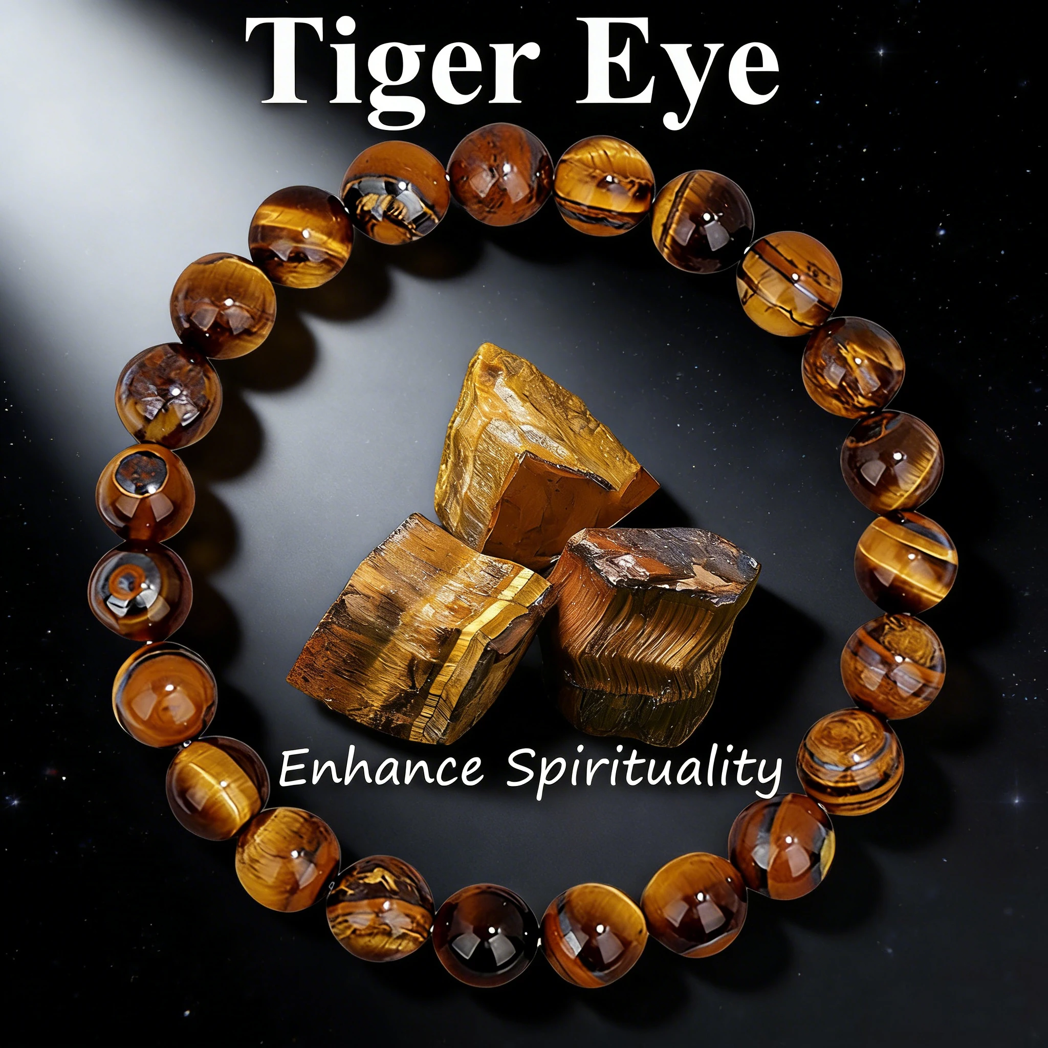 Tigerauge Perlenarmband Naturstein Vitalitäts-Reiki-Charm-Armband 6 8 10mm Perlen Handgefertigter Schmuck Frauen Heilung Schutz