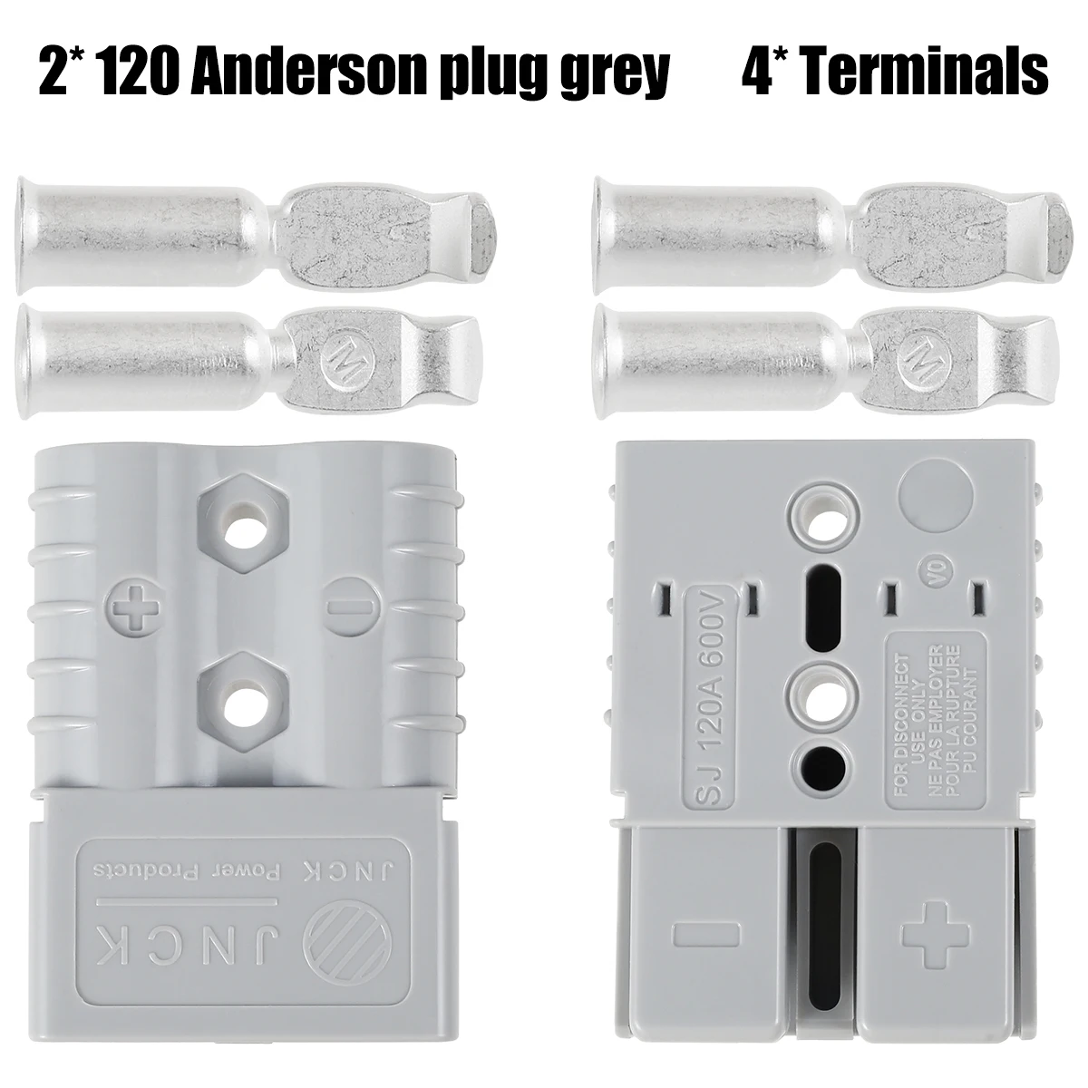 2Pcs 120A Anderson Style Plug Connectors DC Power Solar Caravan Motorcycle Socket Battery Charging Adapter Accessories