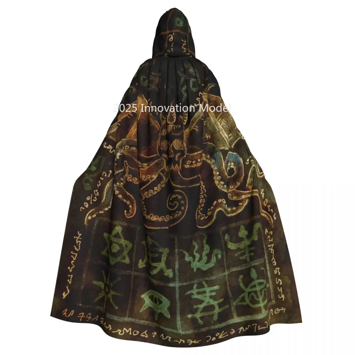 

2025 New Mystic And DemonSymbols Squid Unisex Witch Party Reversible Hooded Adult Vampires Cape Cloak