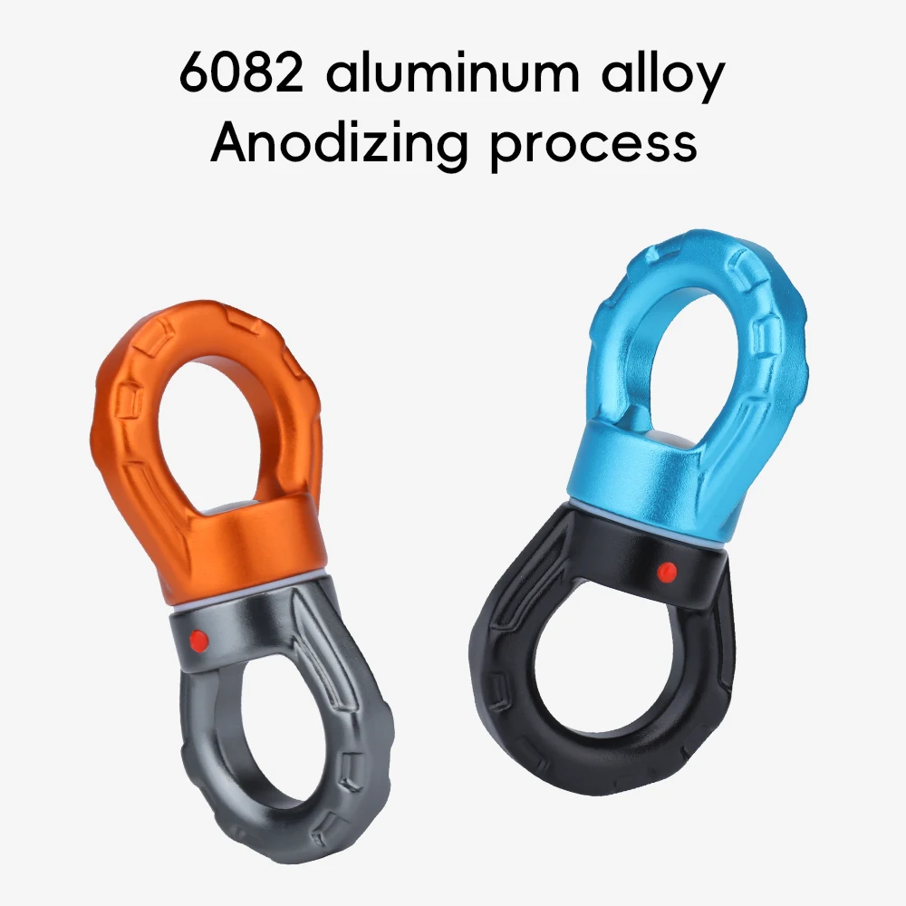 30KN Outdoor Rock Climbing Carabiner Swivel Connector Universal Gimbal Ring Yoga Swing Hammock Rope Swivel Rotational Connector view 4