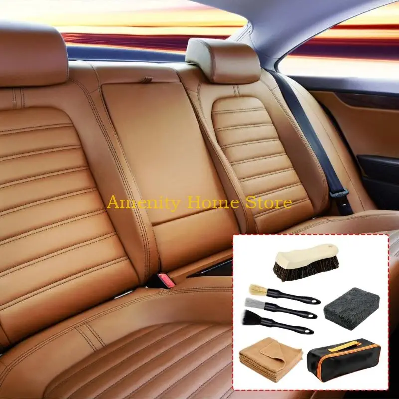 F26C Long Hair Cleaning Brush Car Detailing Kits Cleaner For Preserving The Of Leather Accessories Dust Removal Tool
